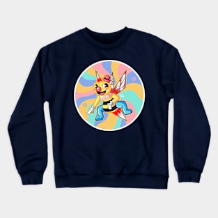 trippy drippy - Cute dark animal bee Crewneck Sweatshirt